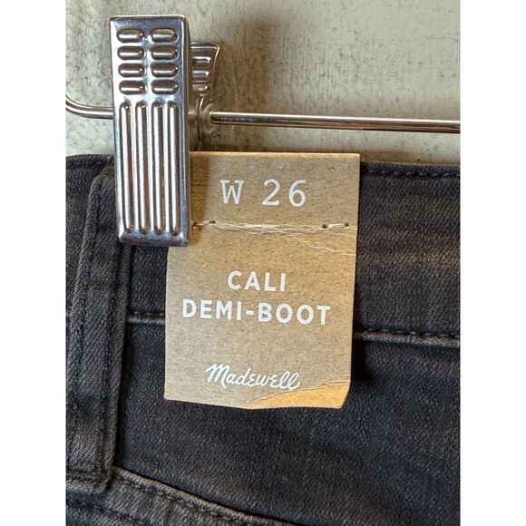Madewell Cali Demi Boot Jeans Berkeley Black Women’s Size 26 NWT - Picture 7 of 12